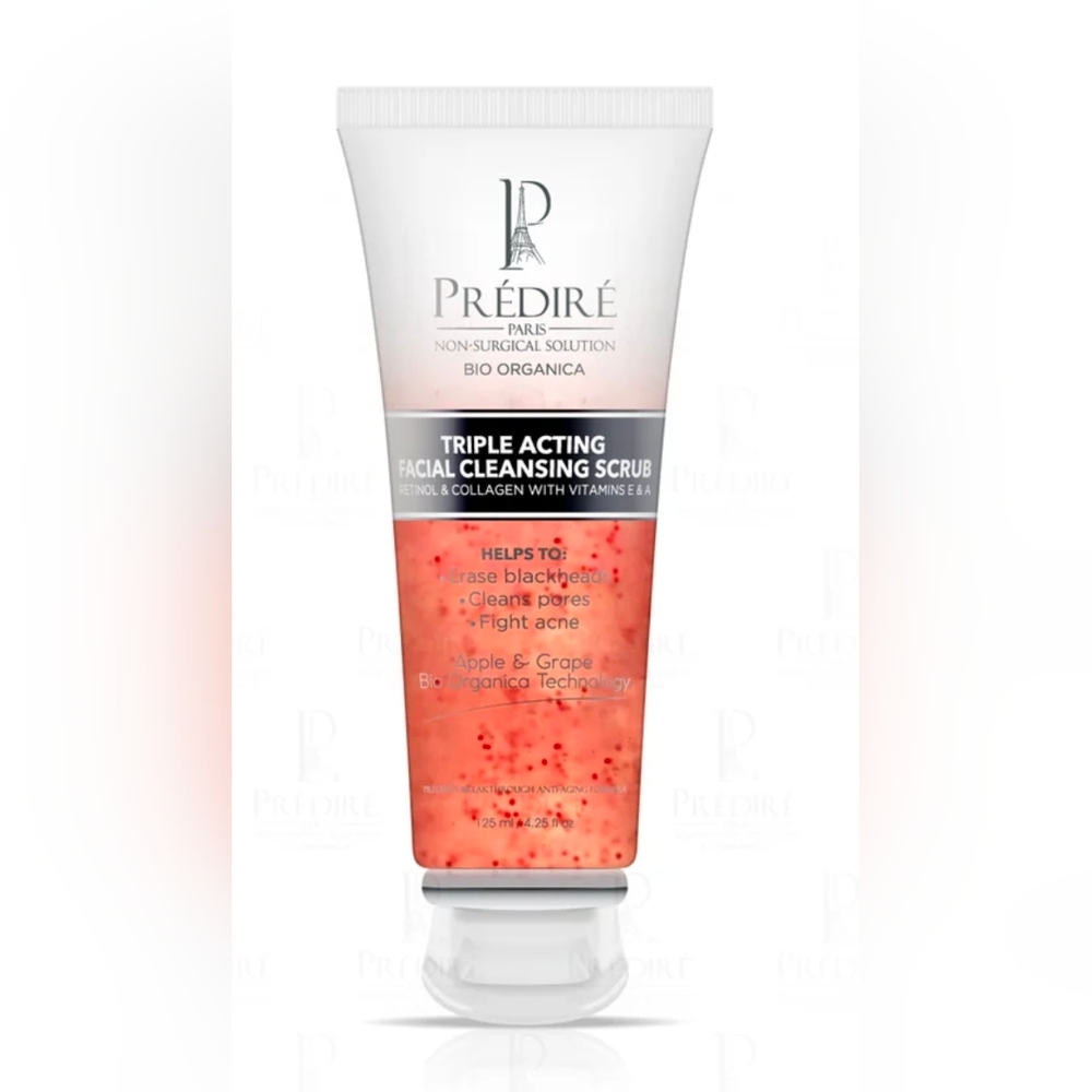 Predire Paris Triple Acting Facial Cleansing Scrub Organic - Full Size - NEW
